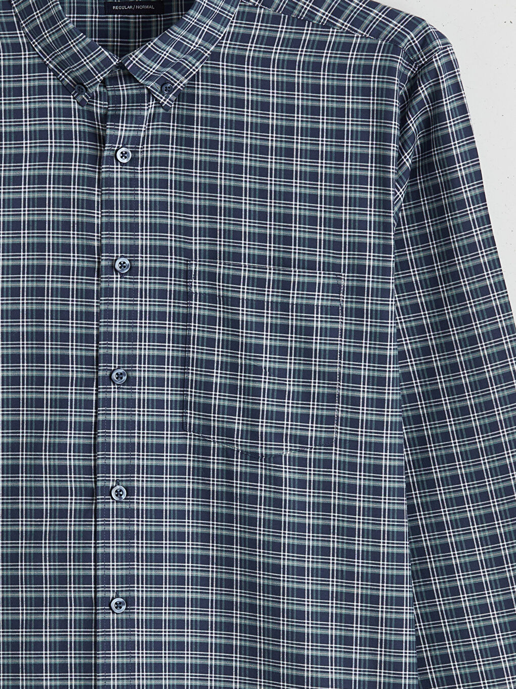 Мужчины Зелёный Рубашка-5