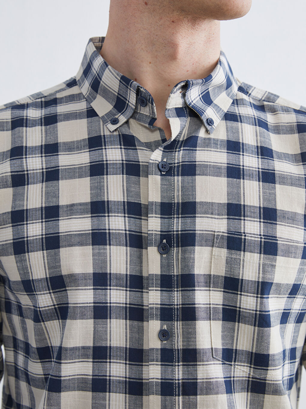 Regular Fit Plaid Shirt for Men-2