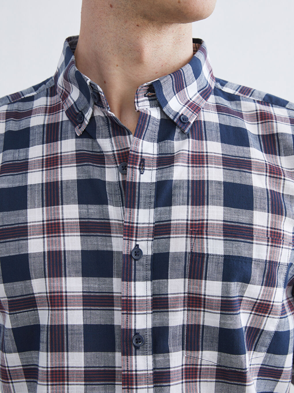 Bordo Regular Fit Ekose Erkek Gömlek-2