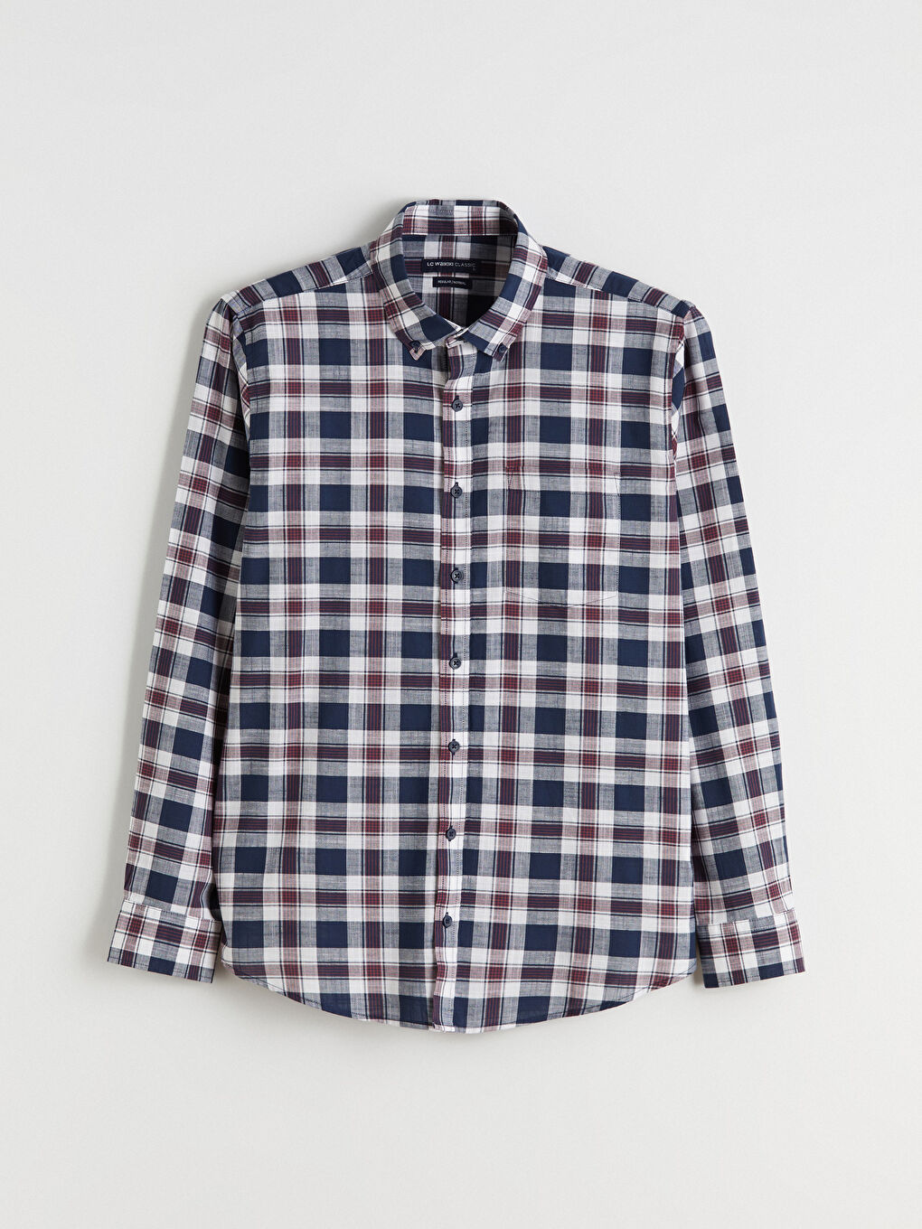 Bordo Regular Fit Ekose Erkek Gömlek-4