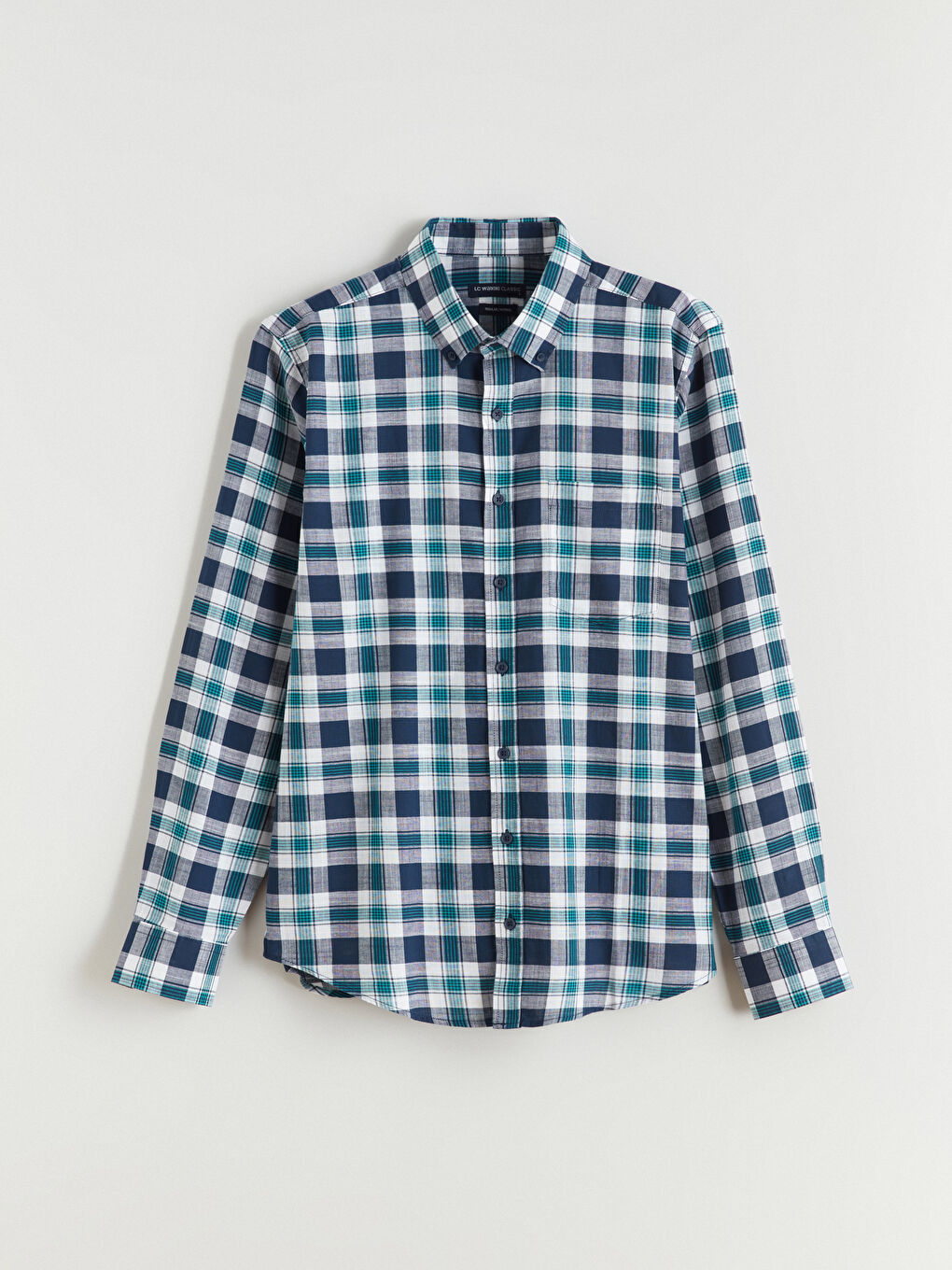 Yeşil Regular Fit Ekose Erkek Gömlek-4