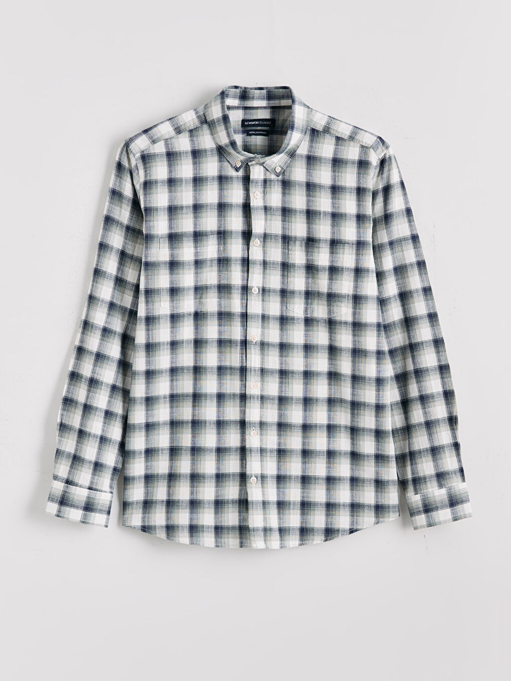 Yeşil Regular Fit Ekose Erkek Gömlek-4