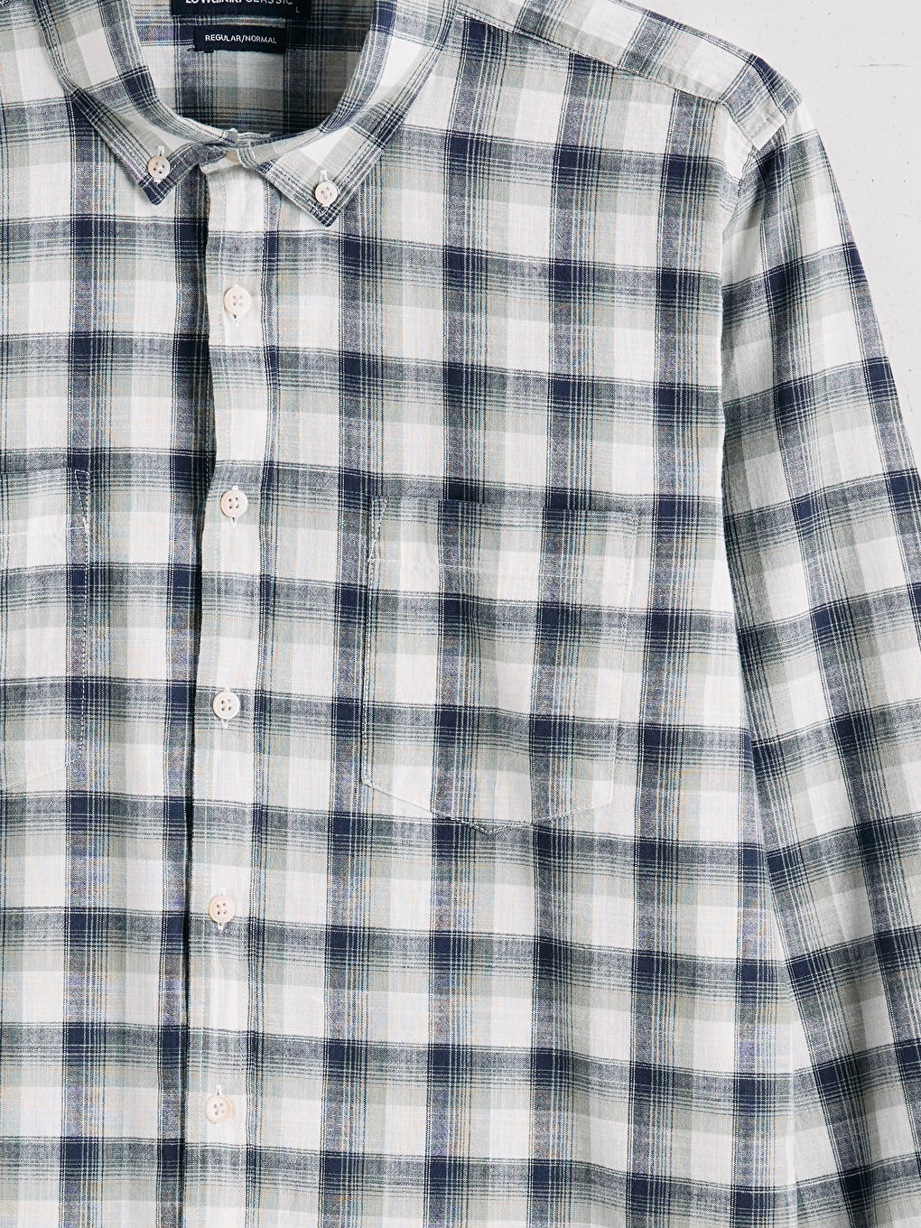 Yeşil Regular Fit Ekose Erkek Gömlek-5