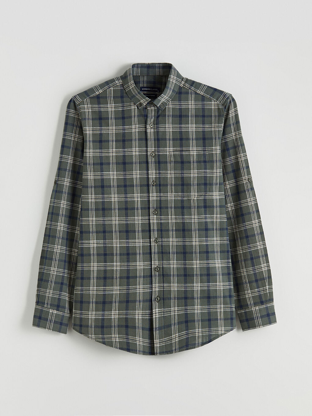 Yeşil Regular Fit Ekose Erkek Gömlek