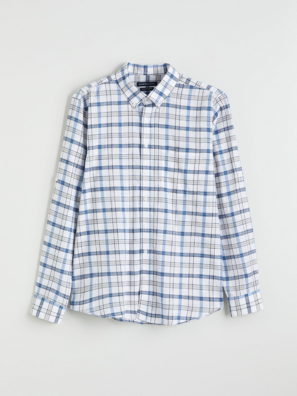 Regular Fit Plaid Men's Shirt-4