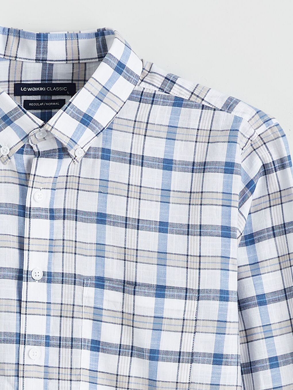 Regular Fit Plaid Men's Shirt-5