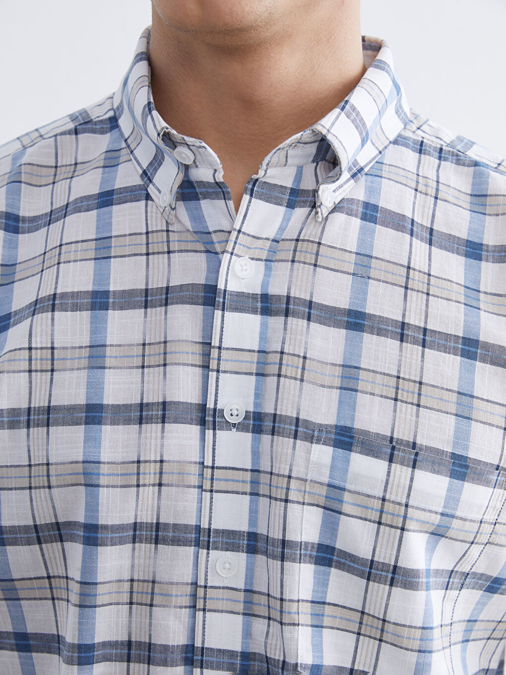 Regular Fit Plaid Men's Shirt-2