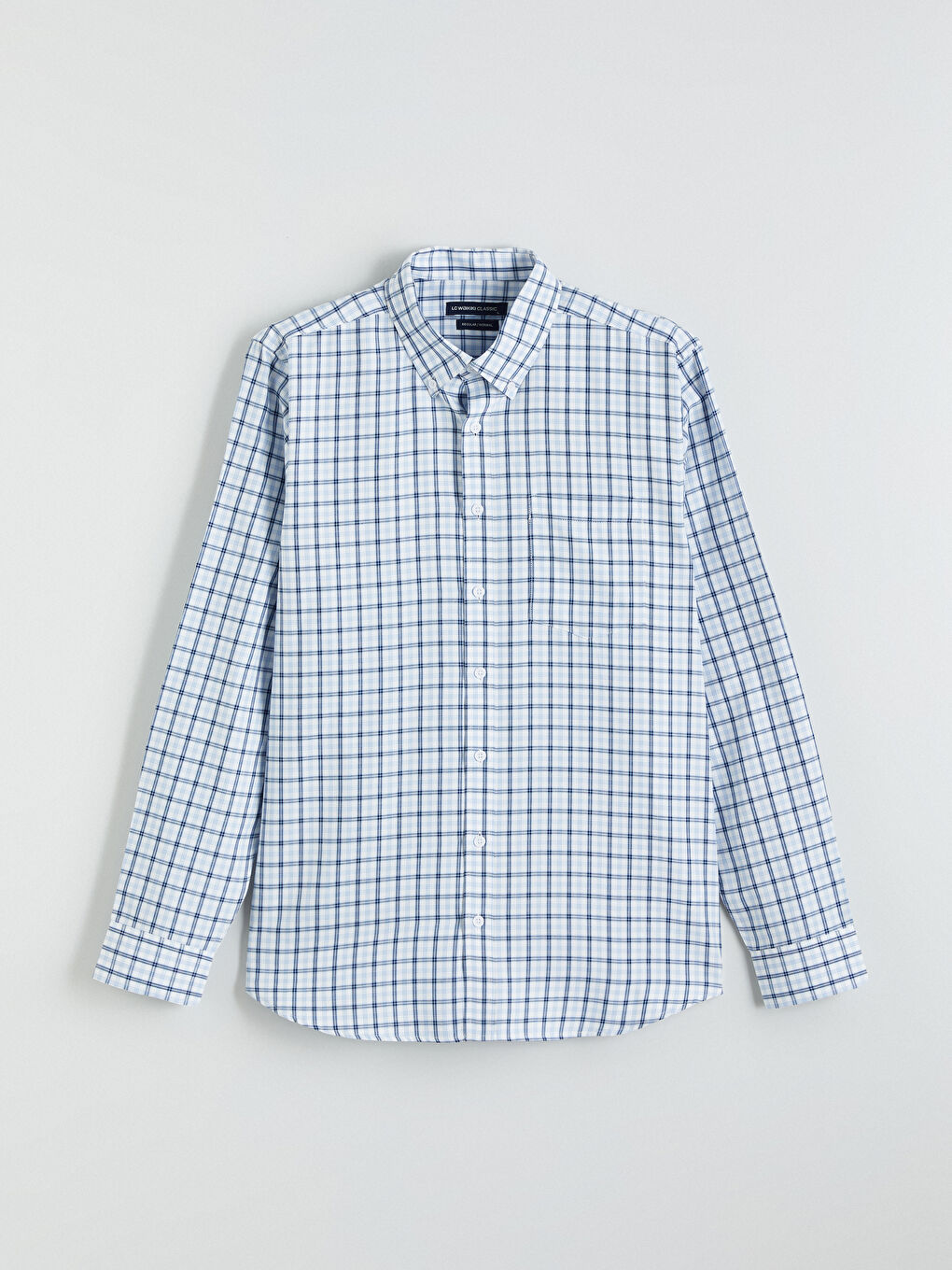 Mavi Regular Fit Ekose Gabardin Erkek Gömlek-4