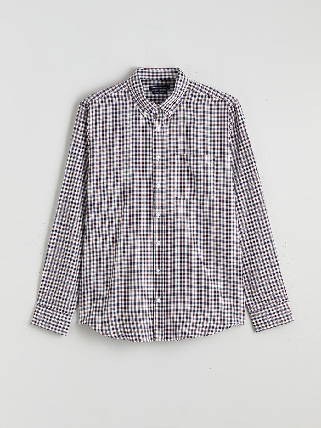 Regular Fit Plaid Gabardine Shirt-4