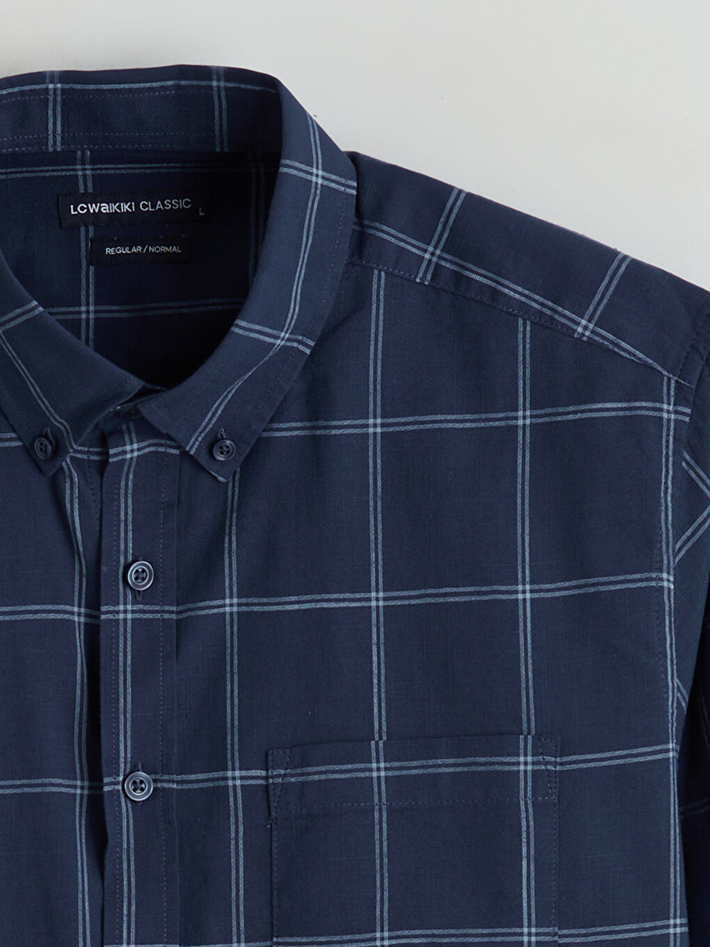İndigo Regular Fit Ekose Erkek Gömlek-5