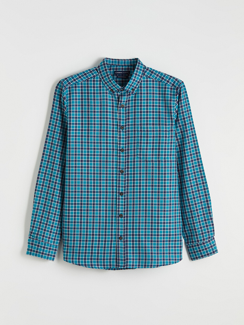 Yeşil Regular Fit Ekose Gabardin Erkek Gömlek-4