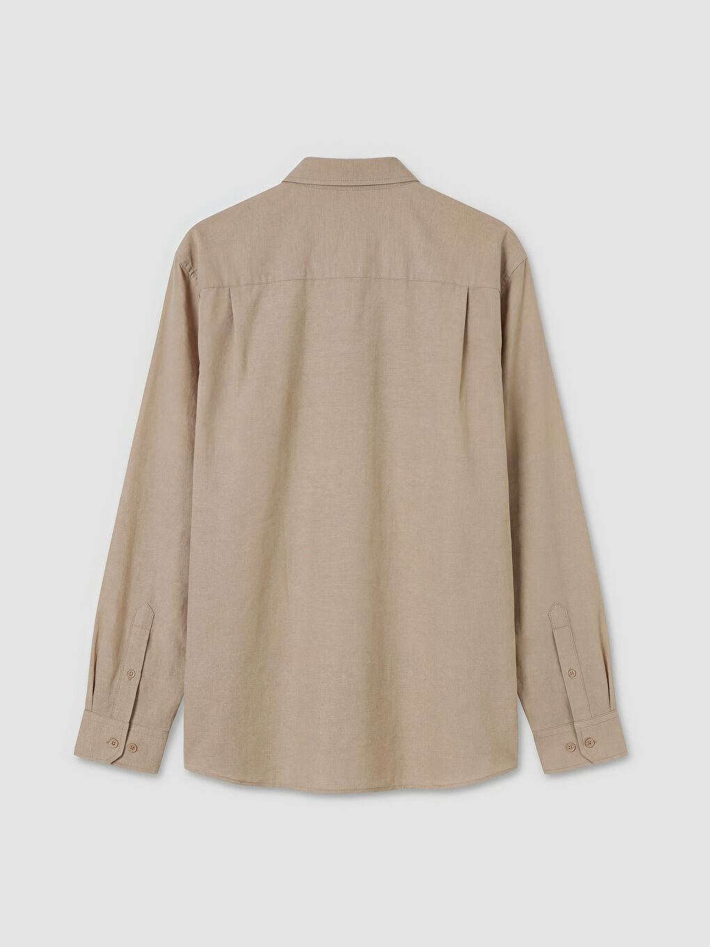 Bej Regular Fit Oxford Erkek Gömlek-1