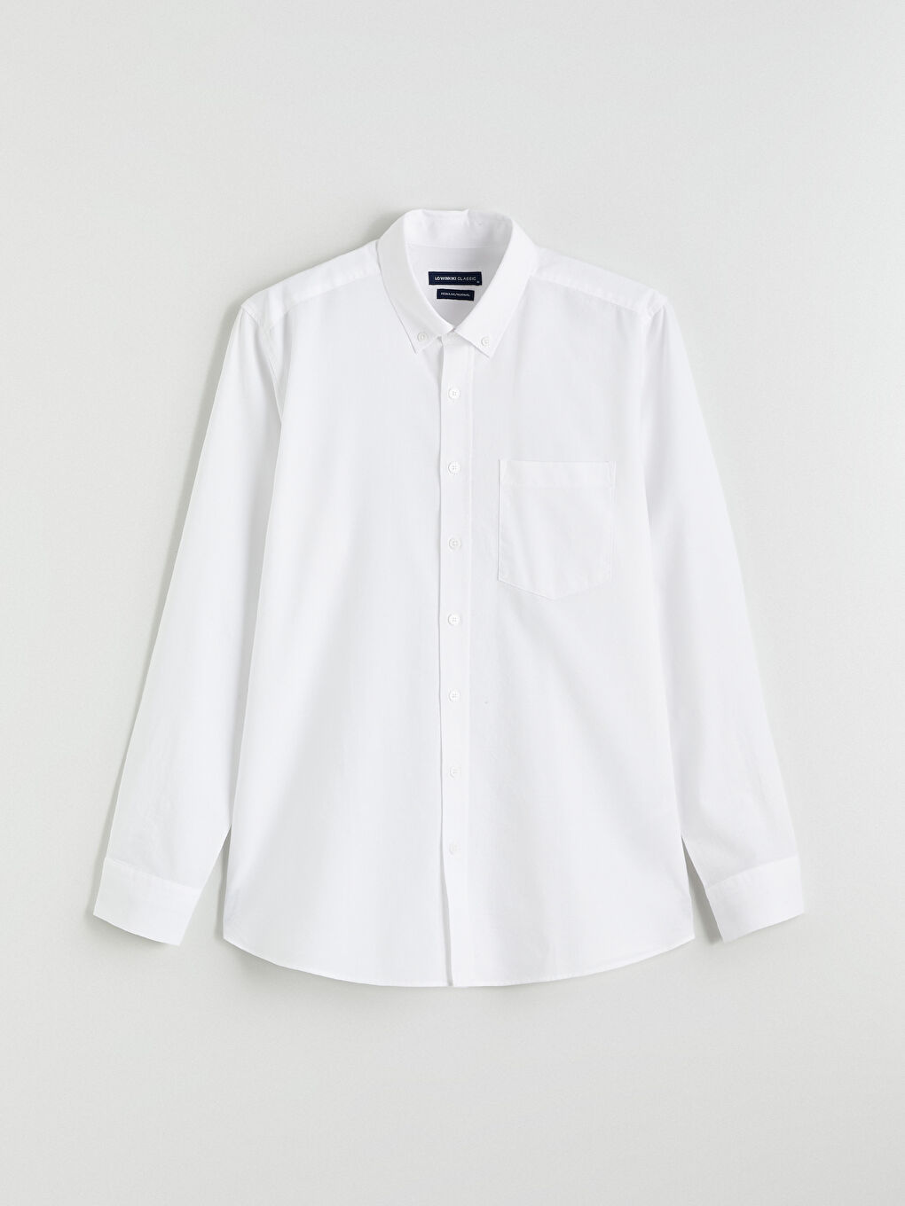 Beyaz Regular Fit Oxford Erkek Gömlek-4