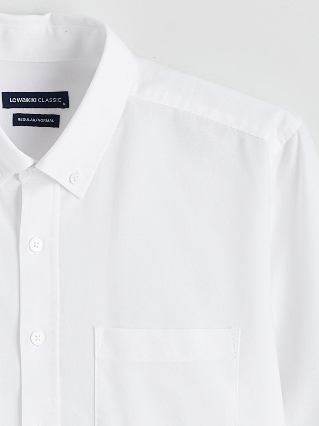 Beyaz Regular Fit Oxford Erkek Gömlek-5