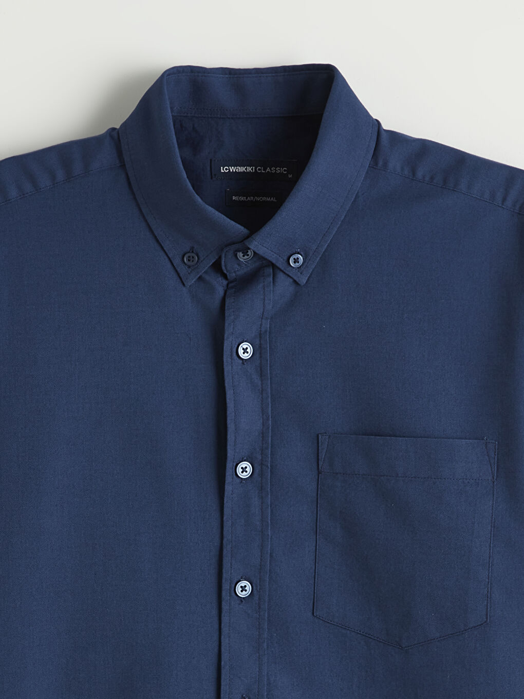 Lacivert Regular Fit Oxford Erkek Gömlek-1