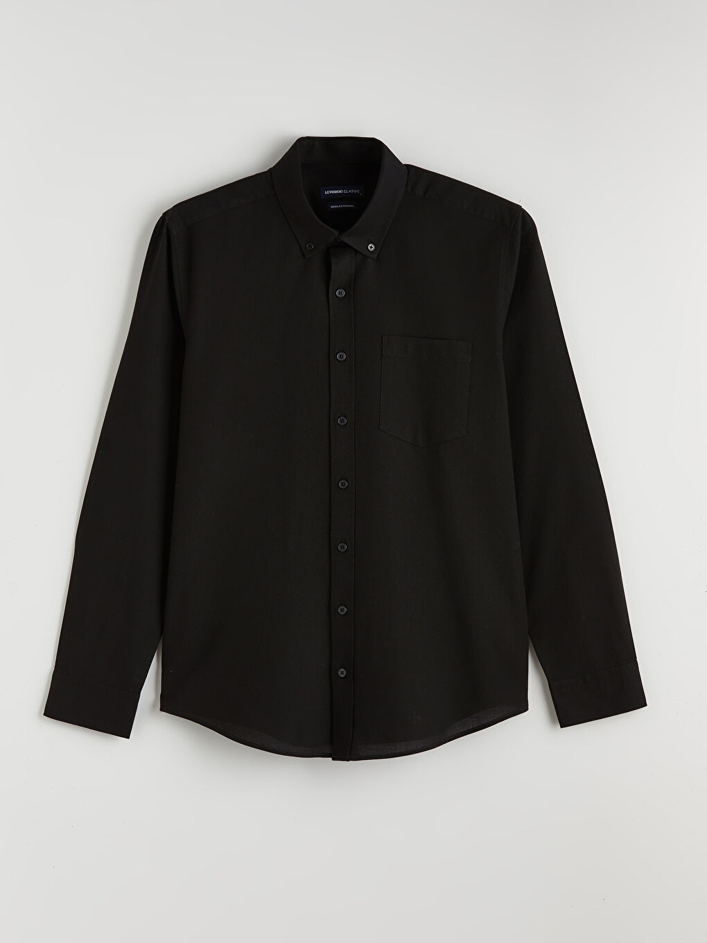 Siyah Regular Fit Oxford Erkek Gömlek