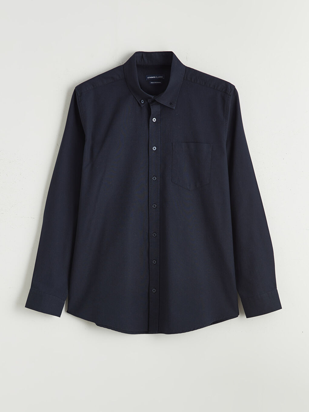 Lacivert Regular Fit Oxford Erkek Gömlek-4