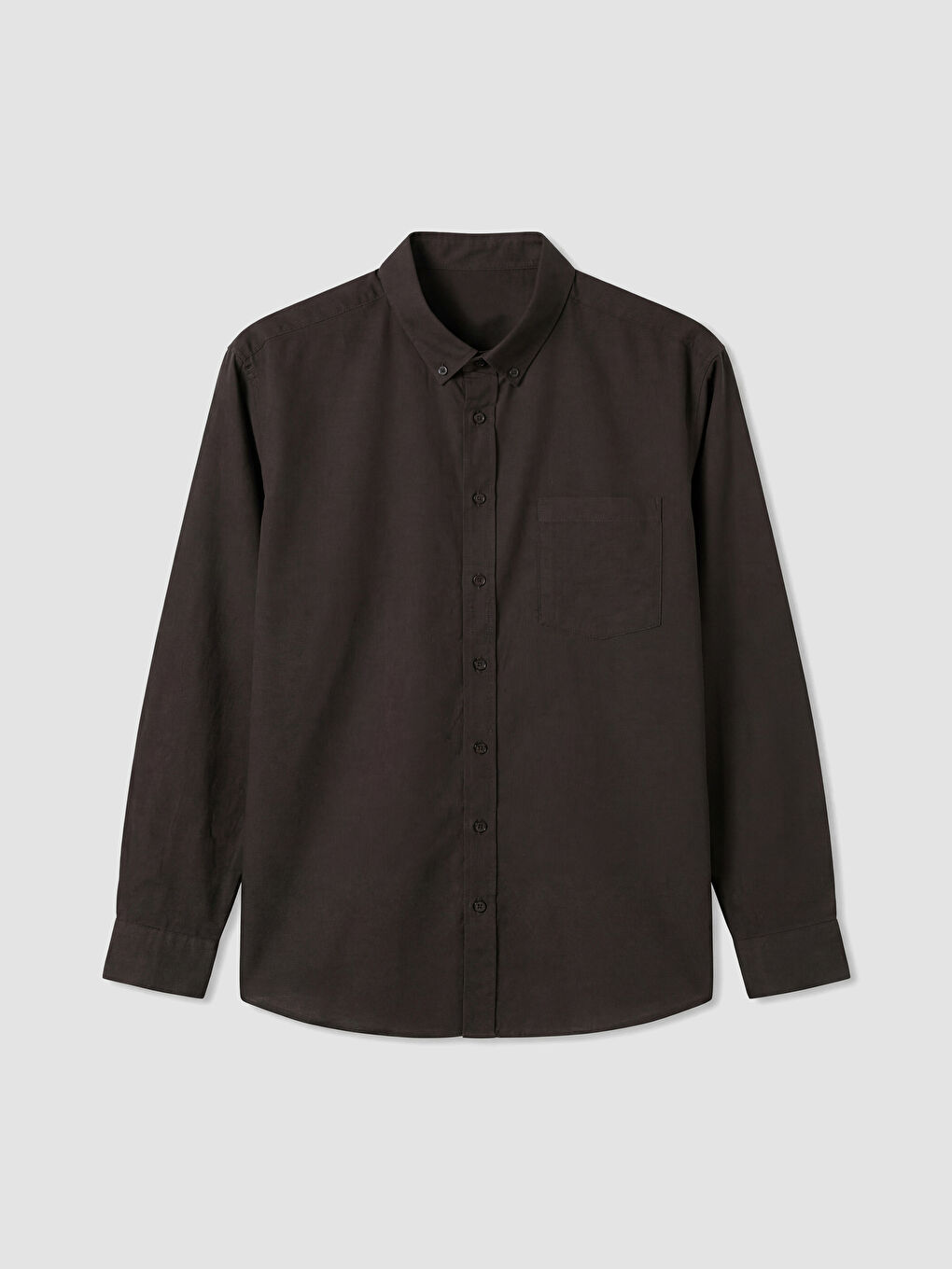 Kahverengi Regular Fit Oxford Erkek Gömlek-3