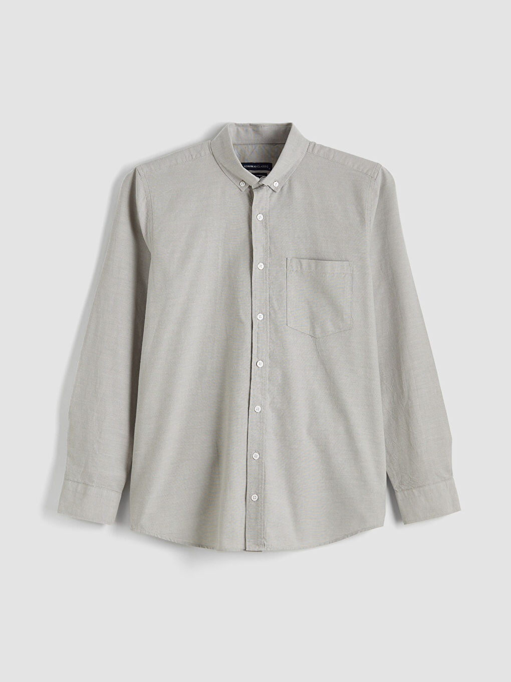 Gri Regular Fit Oxford Erkek Gömlek-4