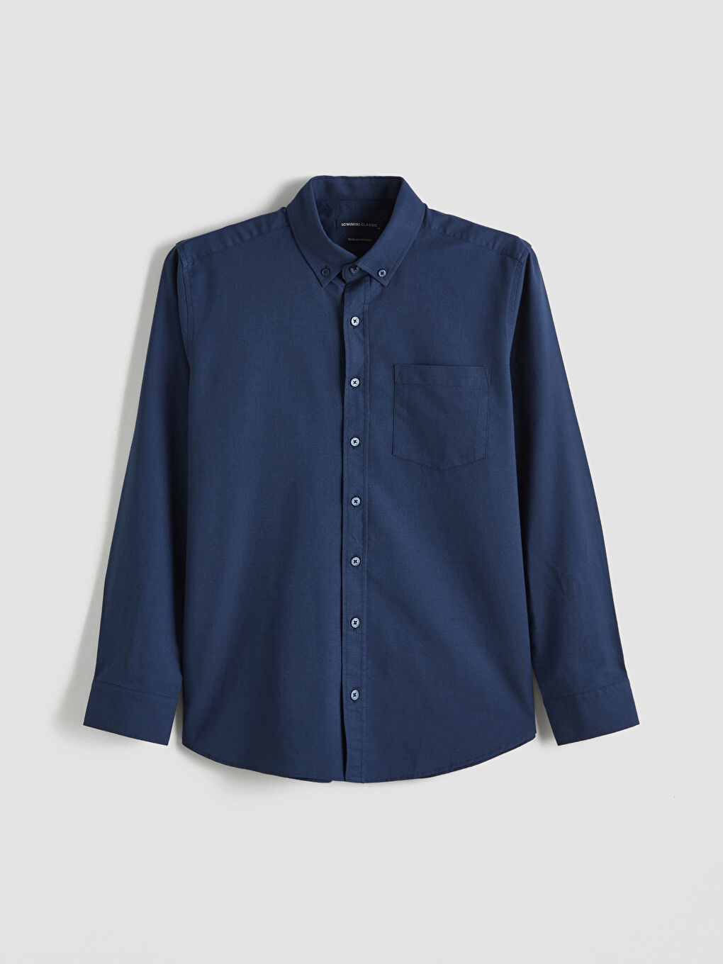 Lacivert Regular Fit Oxford Erkek Gömlek-4