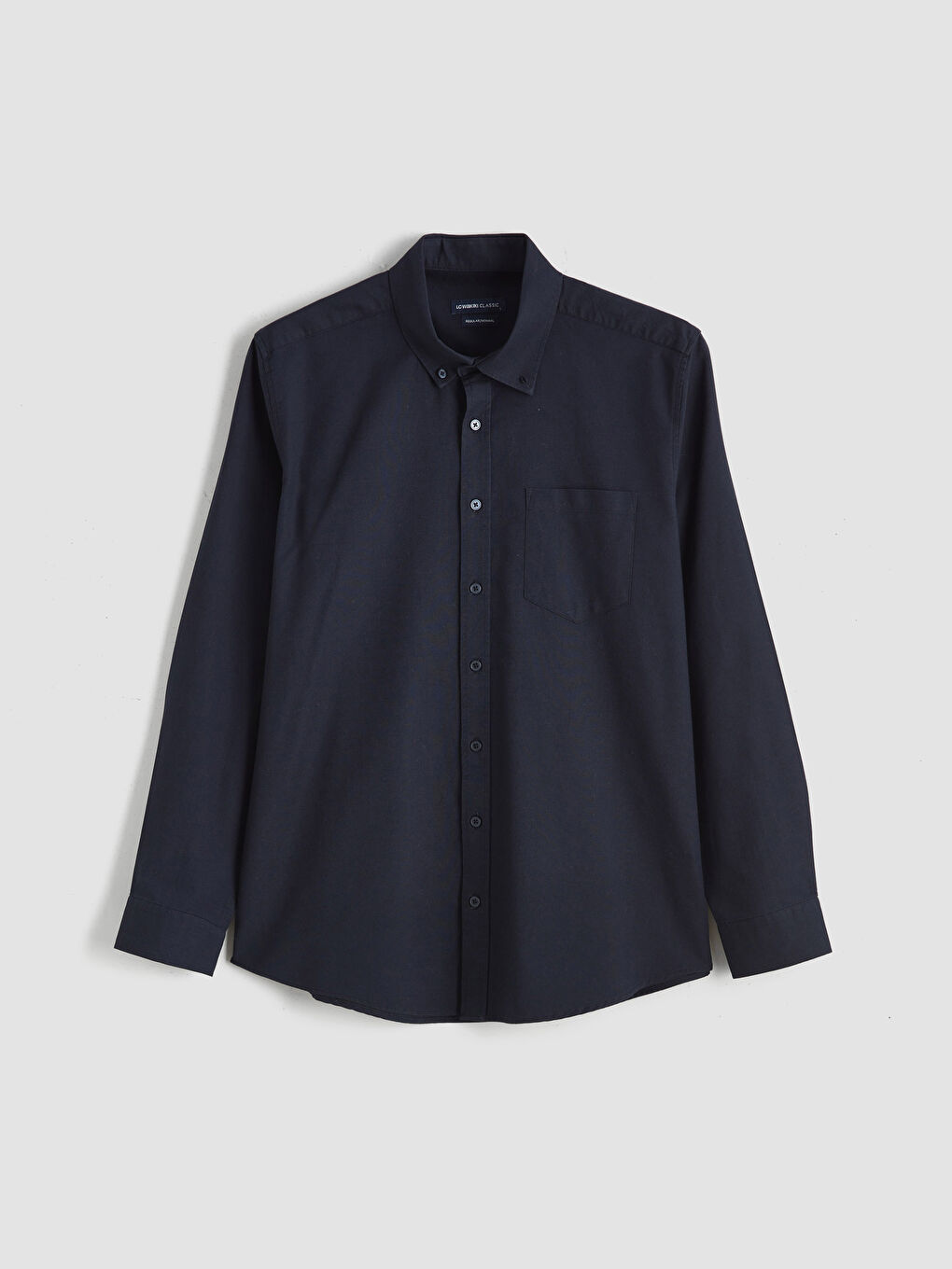 Lacivert Regular Fit Oxford Erkek Gömlek-4