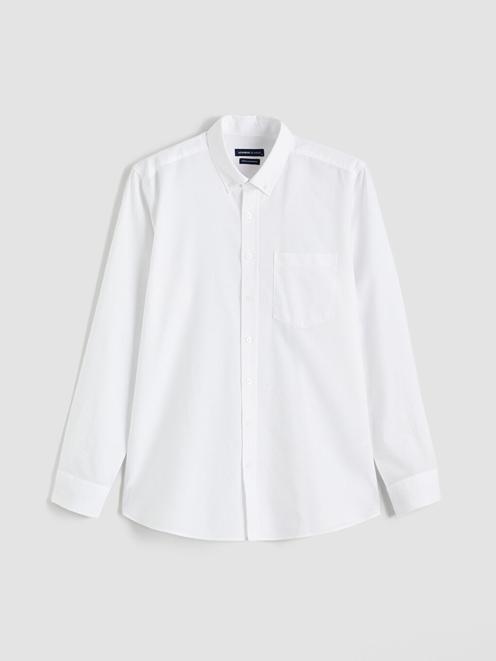 Beyaz Regular Fit Oxford Erkek Gömlek-4