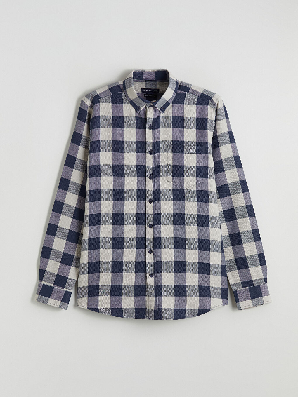 Bej Regular Fit Ekose Erkek Gömlek-4