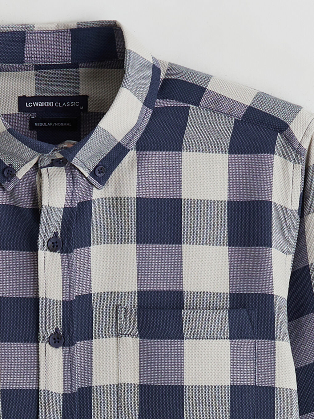 Bej Regular Fit Ekose Erkek Gömlek-5