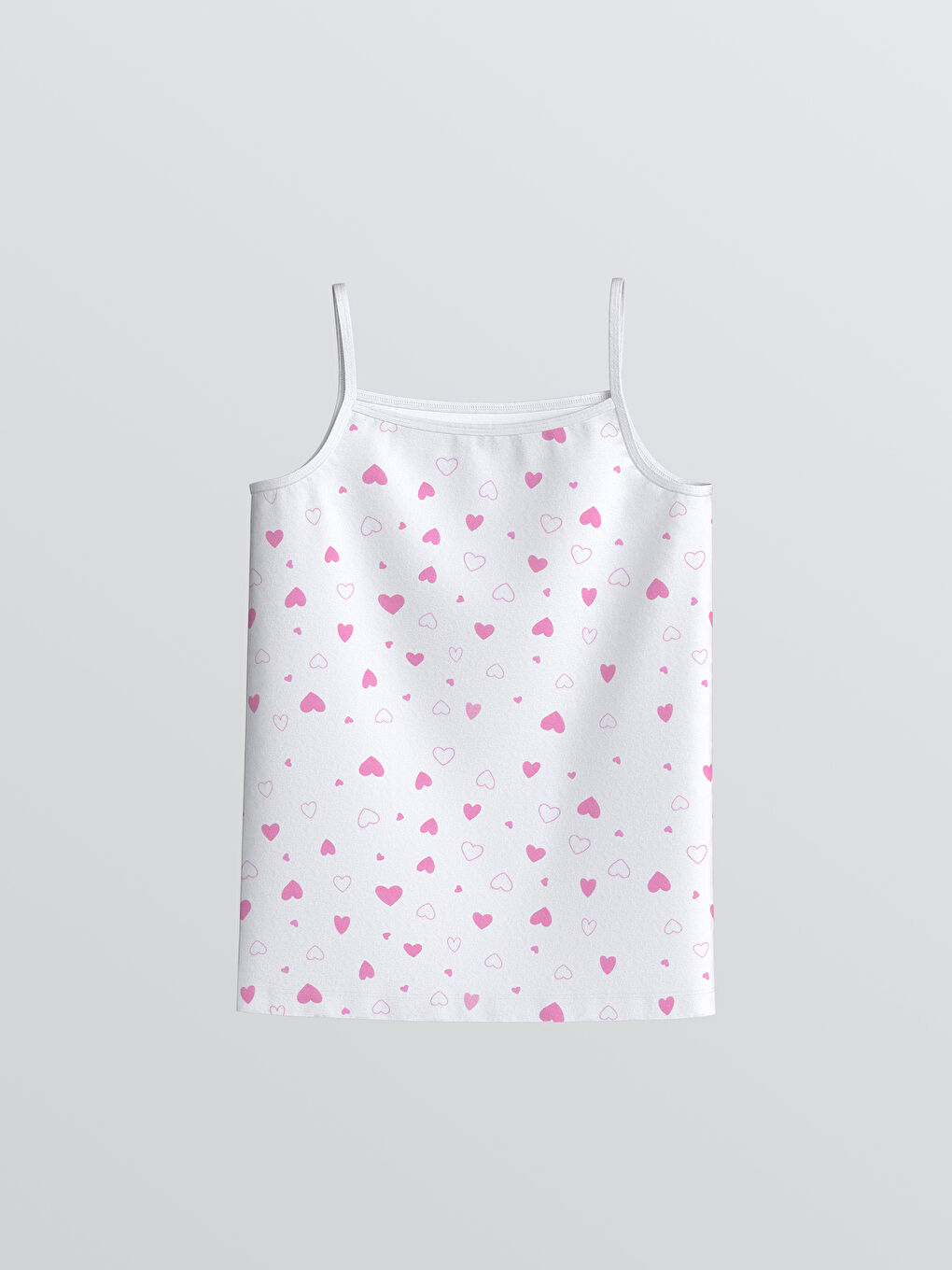 Top cu bretele și decolteu pătrat imprimat pentru fete-2