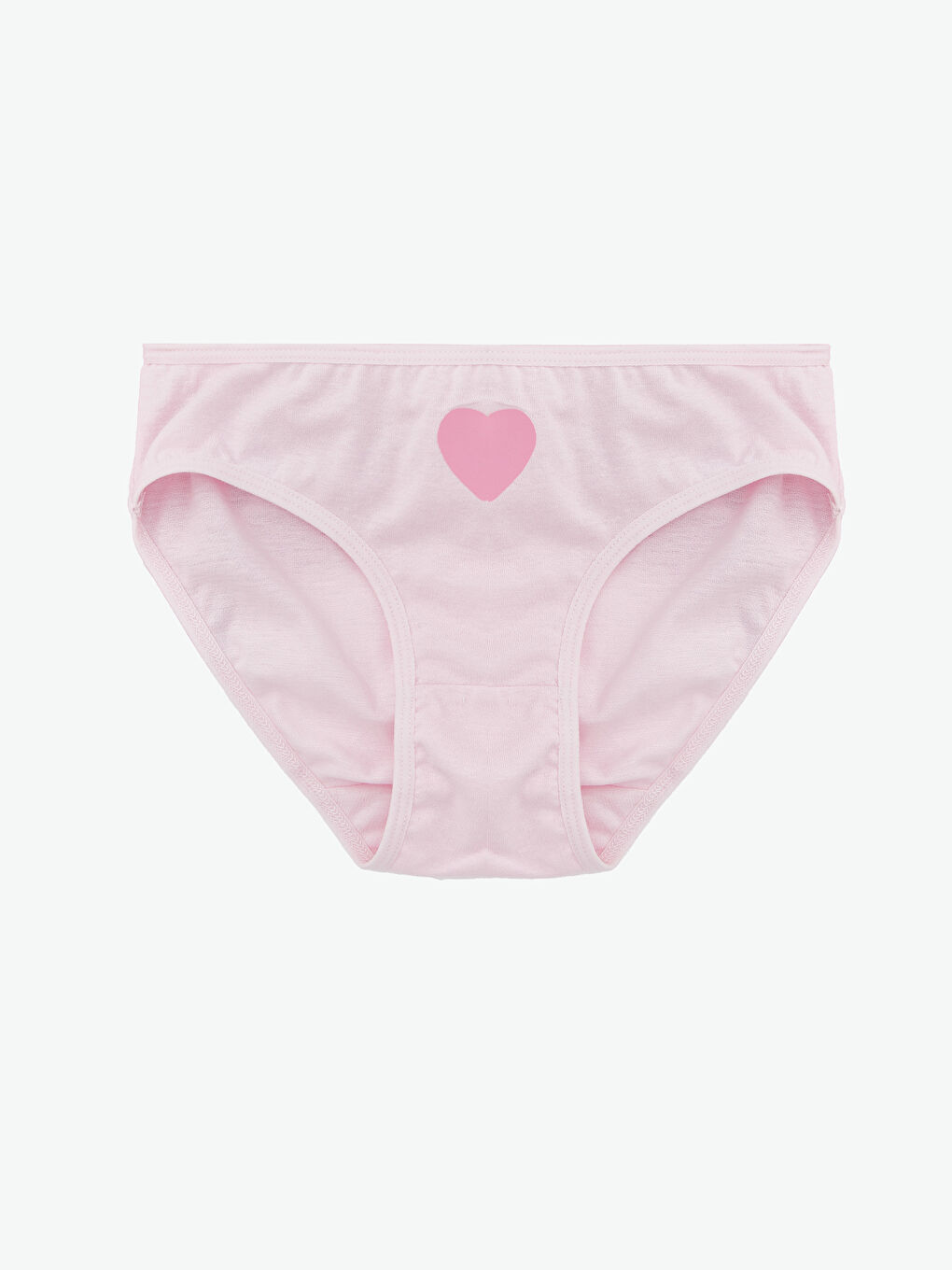 Pembe Kalp Baskılı Kız Çocuk Külot