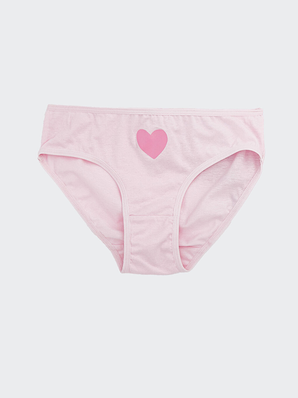 Pembe Kalp Baskılı Kız Çocuk Külot
