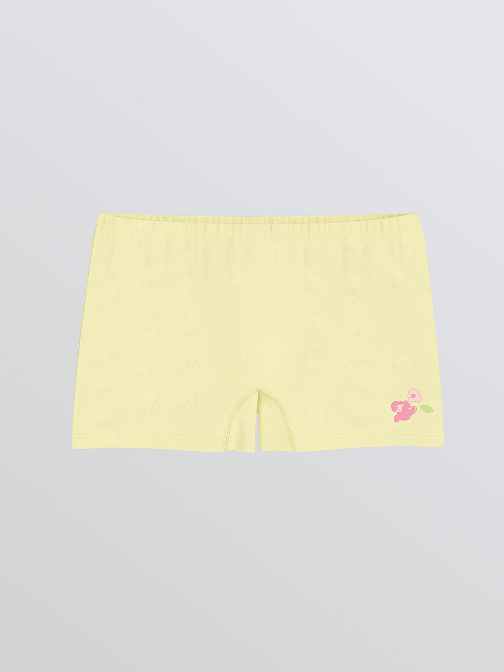 Ekru Çiçek Desenli Kız Bebek Boxer 3'lü Paket-3