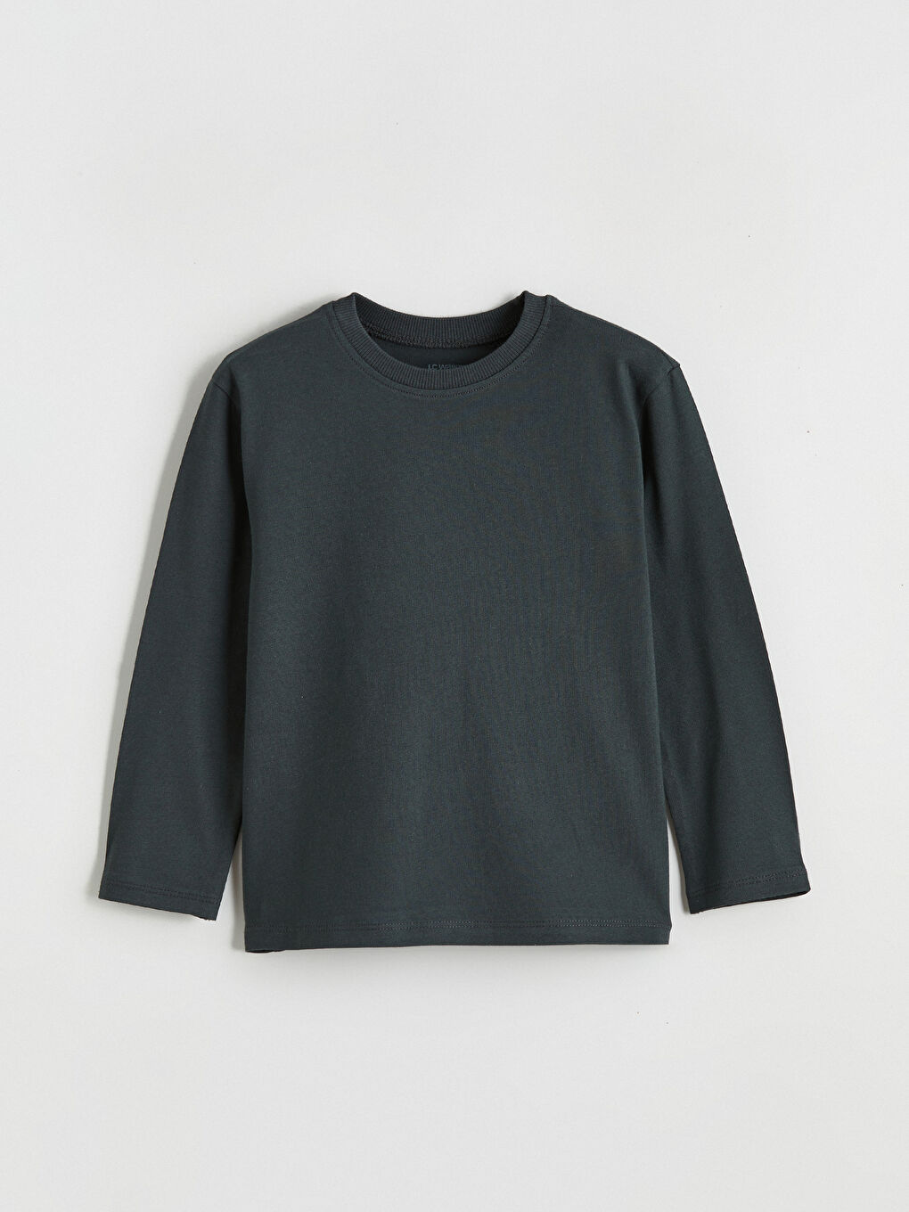 Antrasit Bisiklet Yaka Erkek Çocuk Tişört 2'li-1