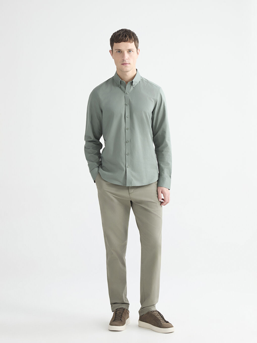 Men's Slim Fit Oxford Shirt-3