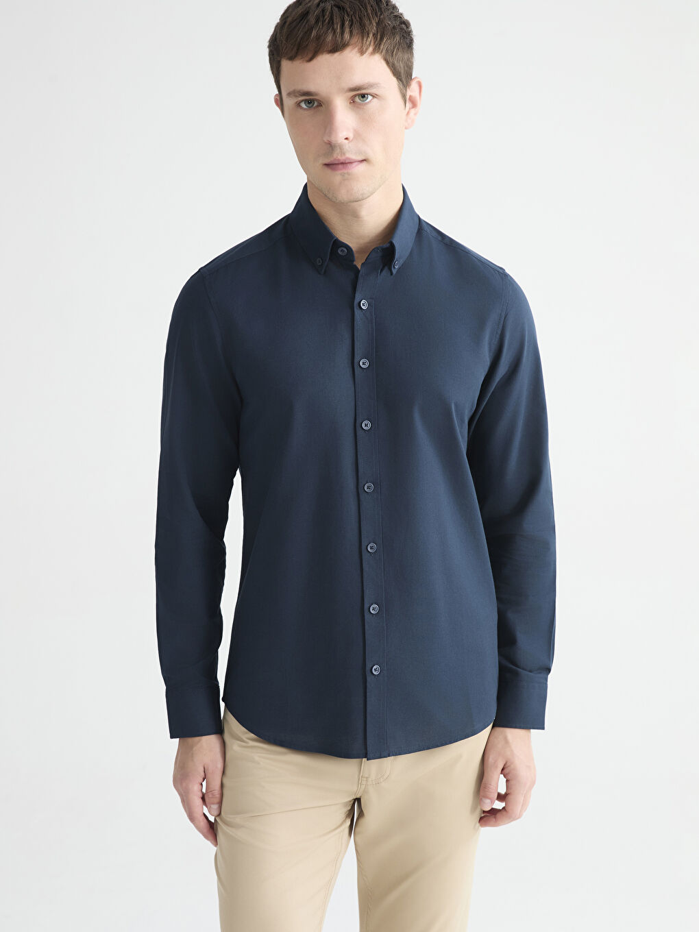 Men's Slim Fit Oxford Shirt-1