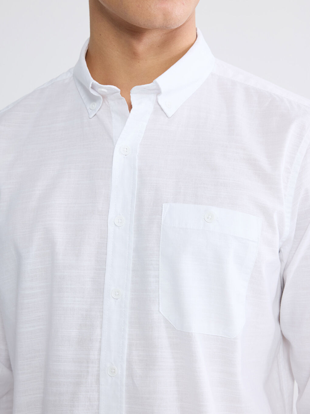 Regular Fit Poplin Men's Shirt-2
