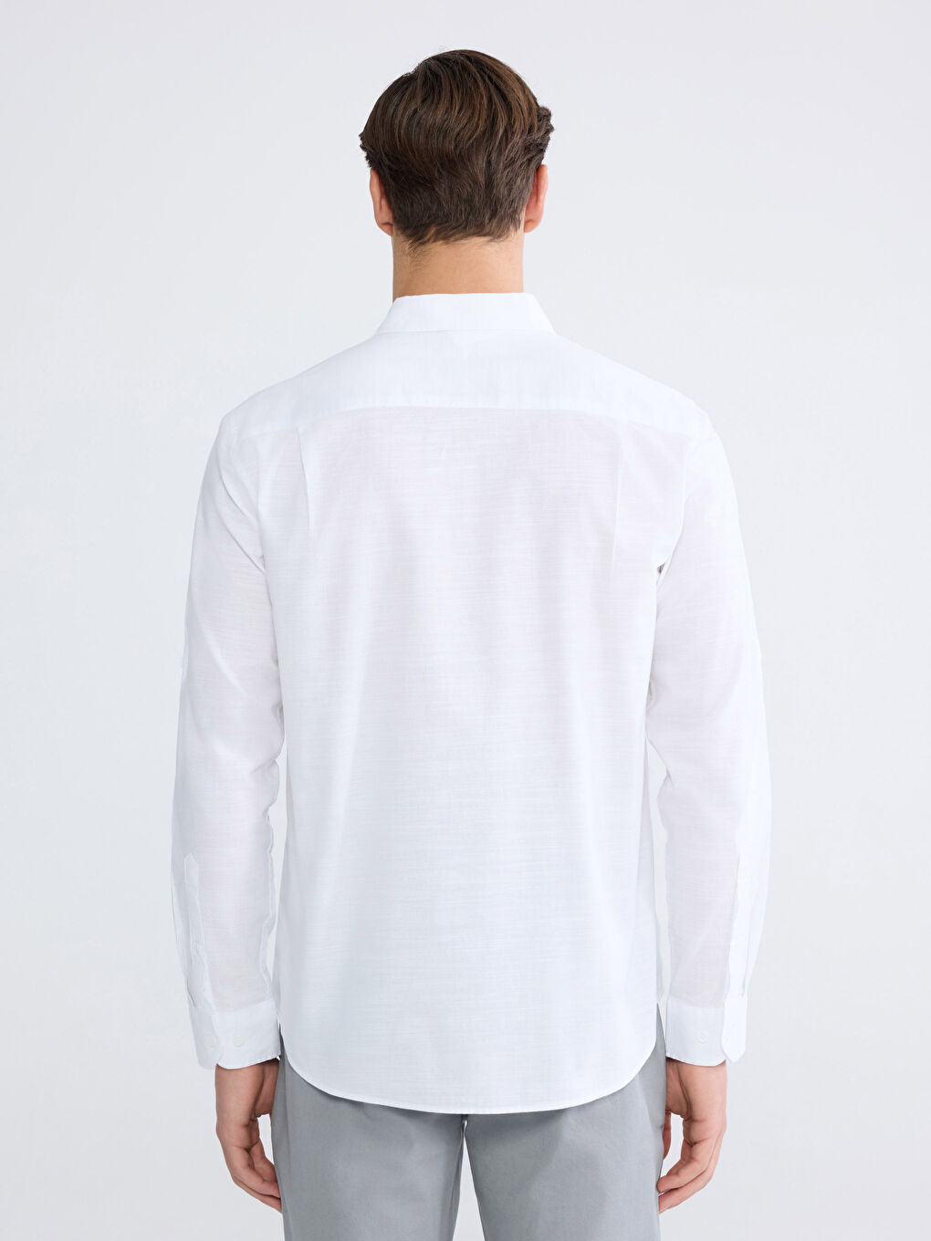 Regular Fit Poplin Men's Shirt-3