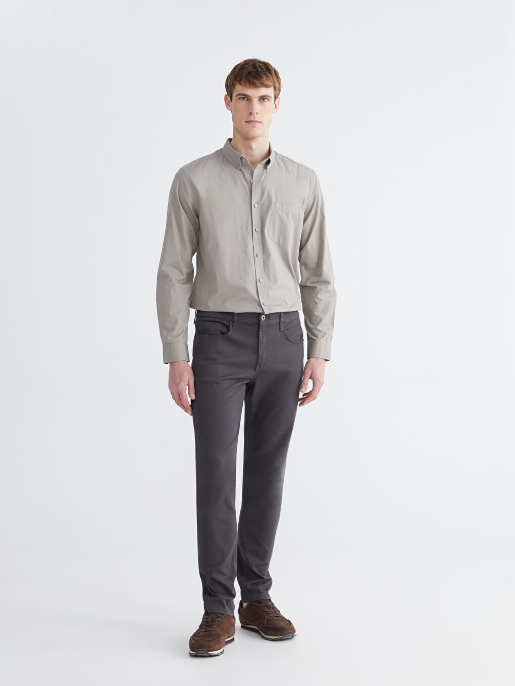 მამაკაცის რეგულარული მორგების პერანგი-1