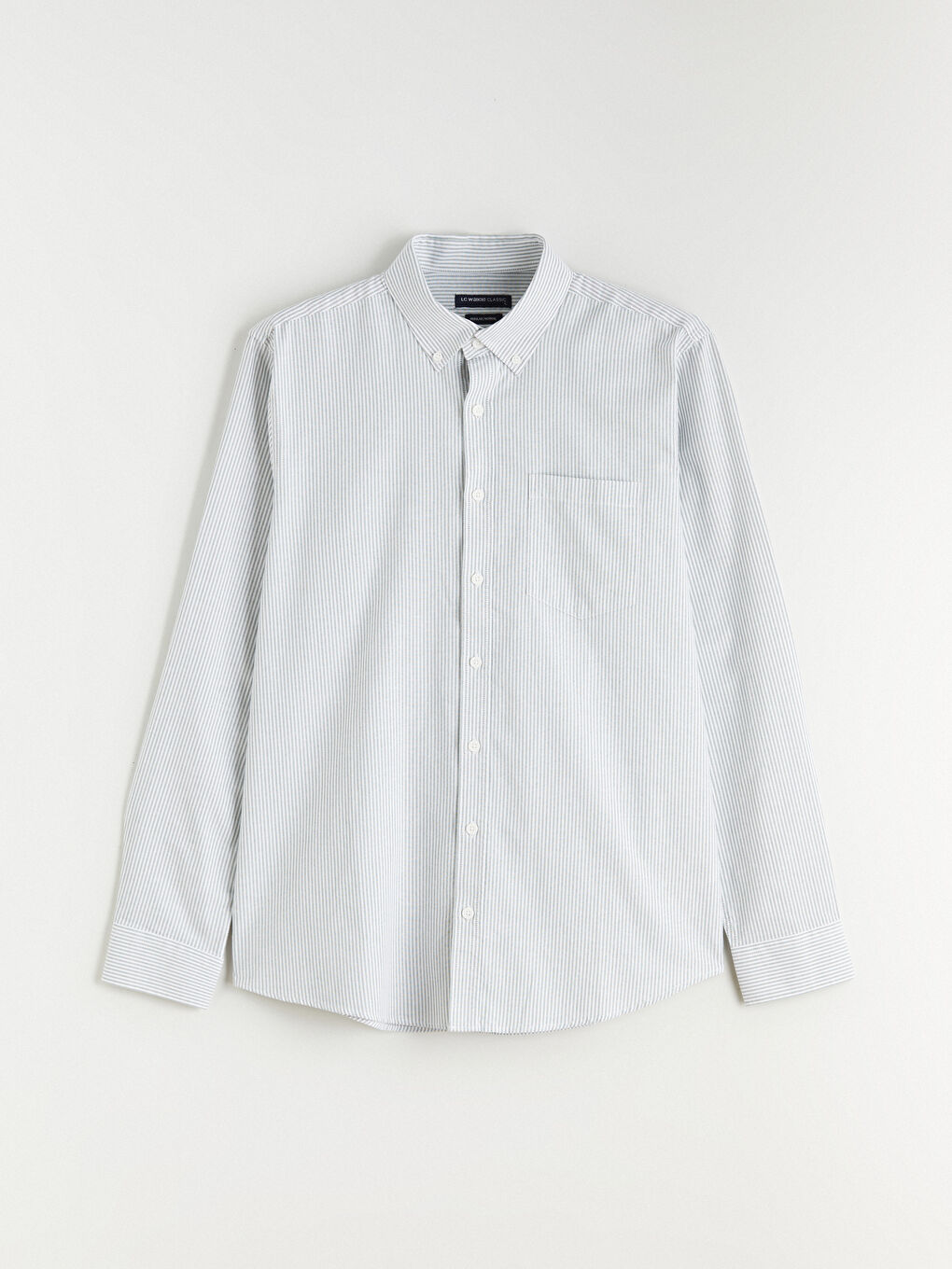 Yeşil Regular Fit Çizgili Erkek Gömlek-4