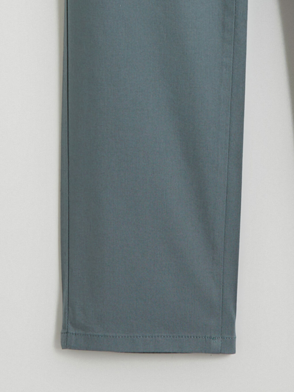 Yeşil Standart Kalıp Gabardin Erkek Chino Pantolon-5