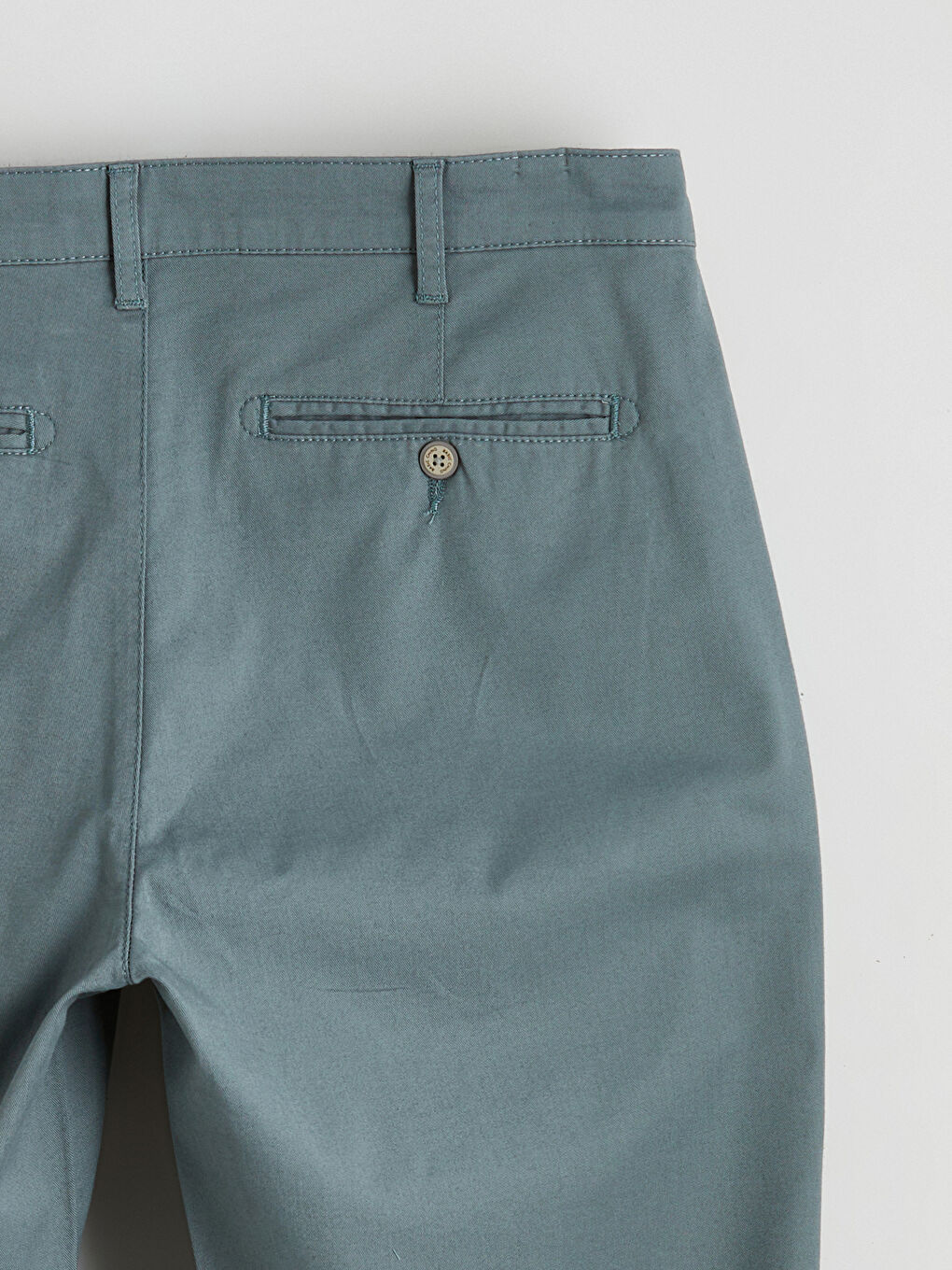 Yeşil Standart Kalıp Gabardin Erkek Chino Pantolon-6