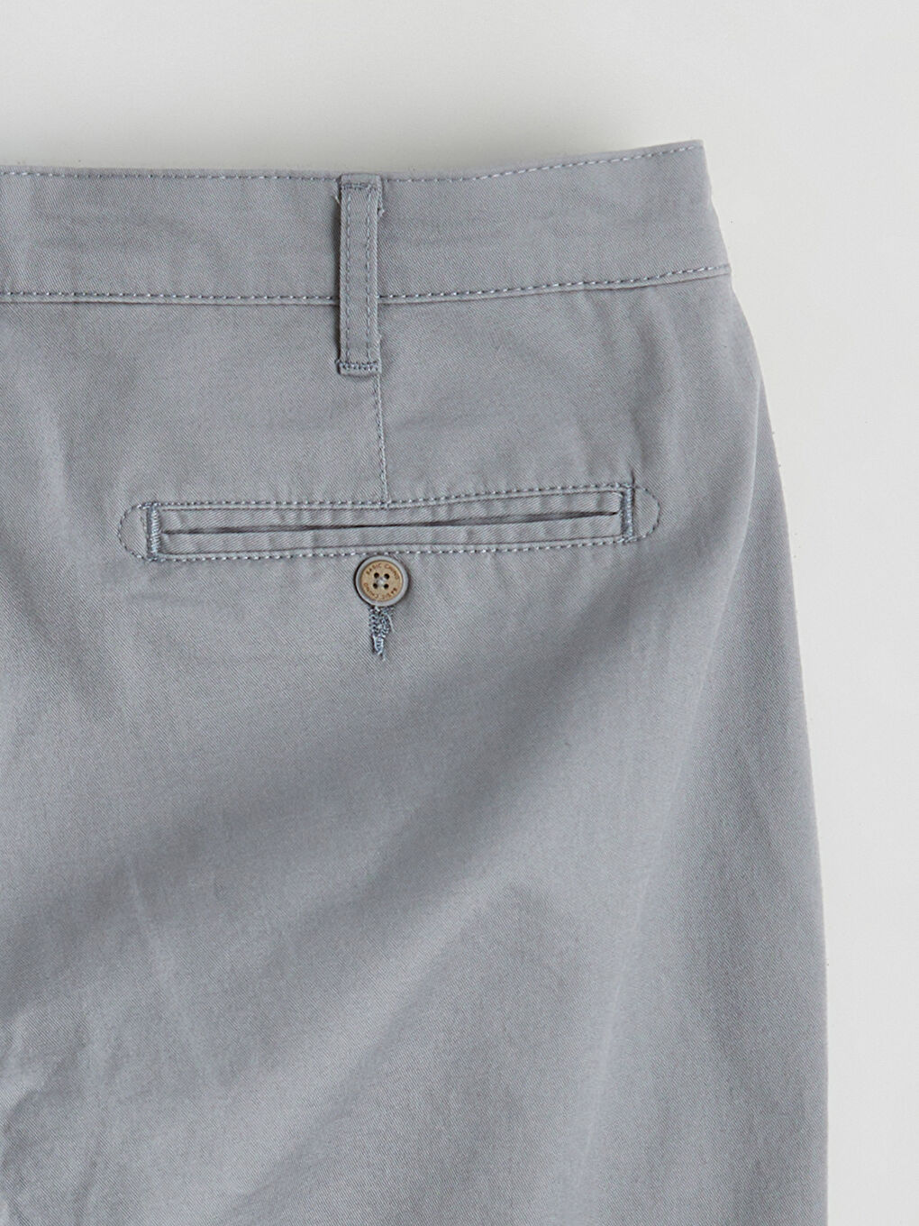 Gri Standart Kalıp Gabardin Erkek Chino Pantolon-6