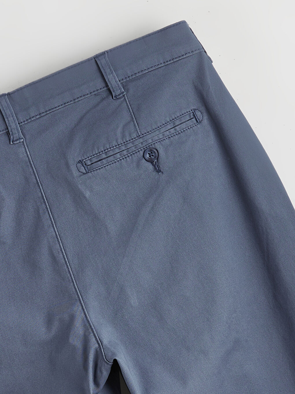 İndigo Standart Kalıp Gabardin Erkek Chino Pantolon-1