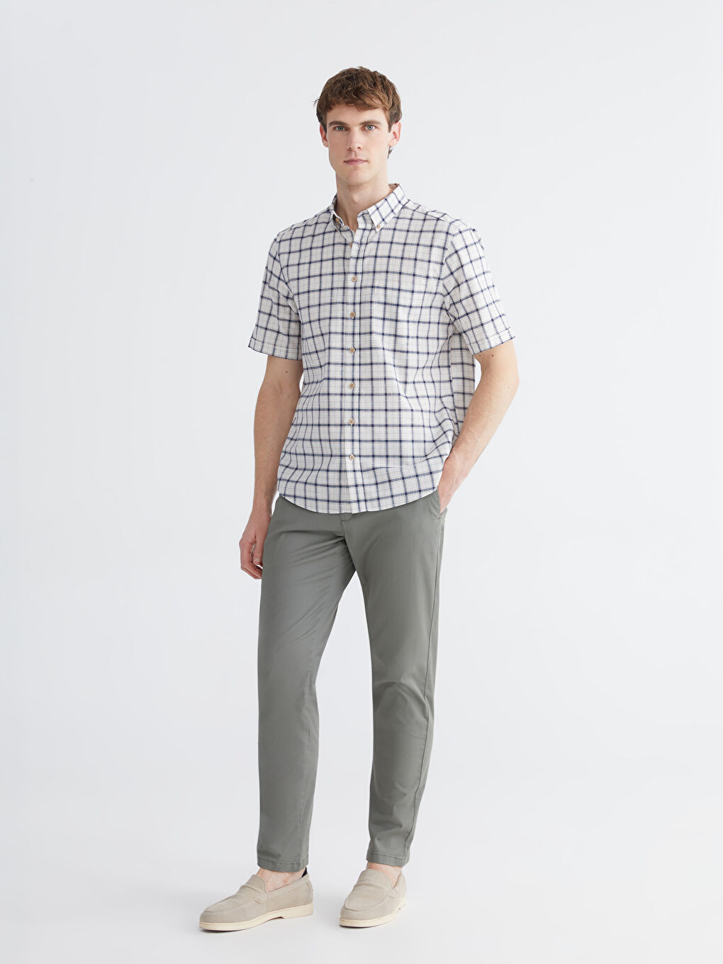 Standard Fit Gabardine Men's Chino Trousers