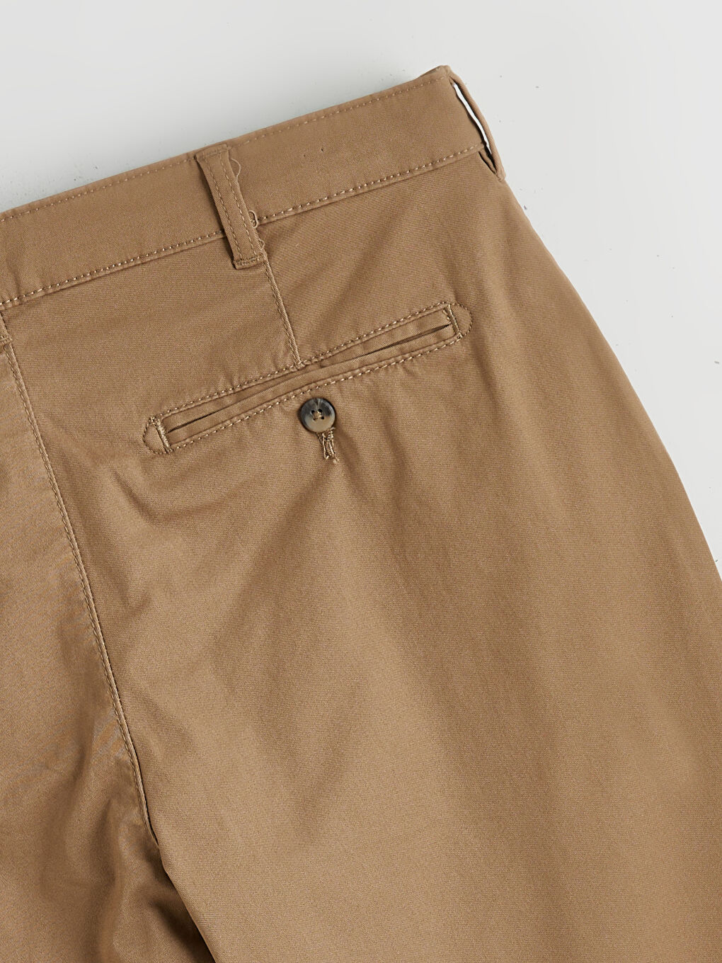 Kahverengi Standart Kalıp Gabardin Erkek Chino Pantolon-5