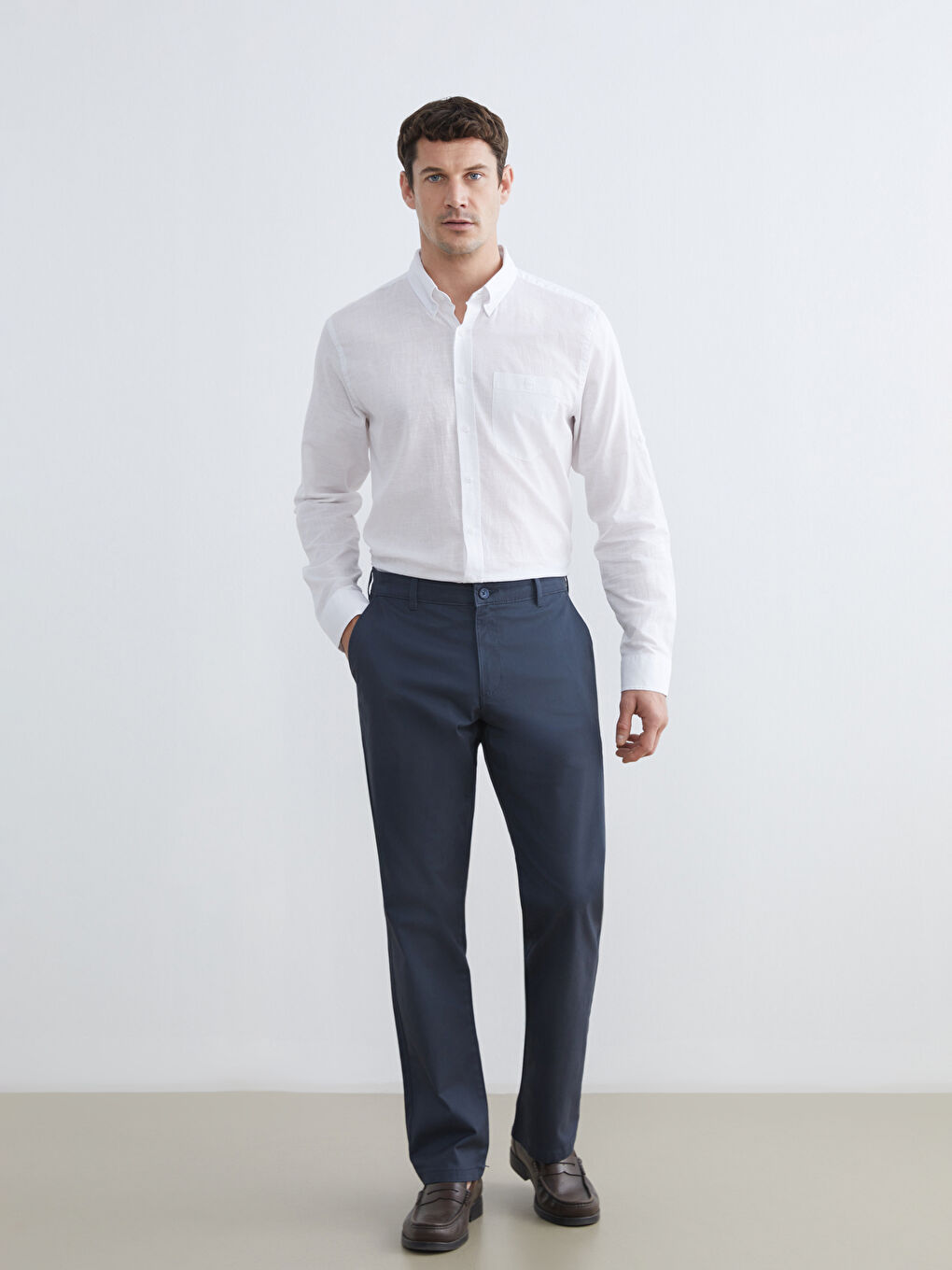 Standard Fit Gabardine Men's Chino Trousers