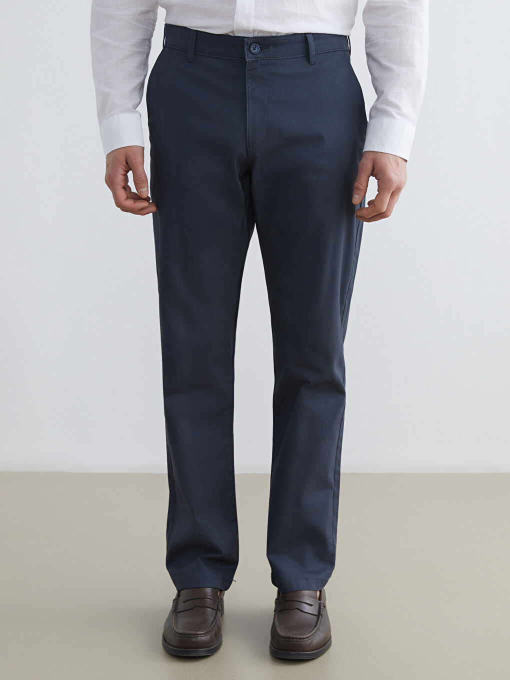 Standard Fit Gabardine Men's Chino Trousers-1