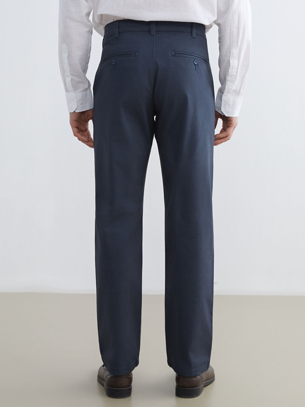 Standard Fit Gabardine Men's Chino Trousers-3