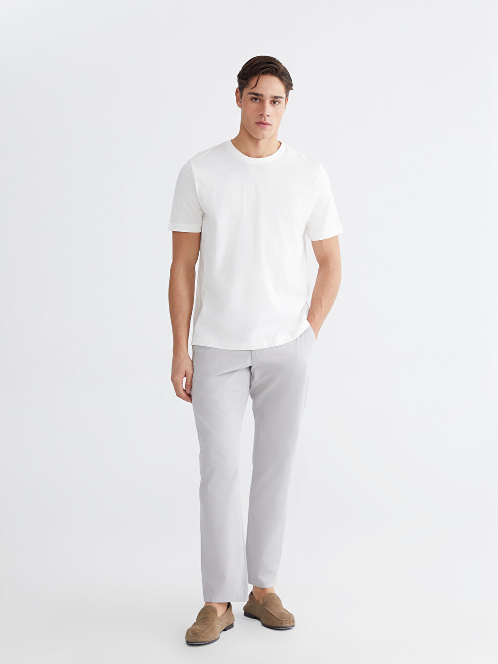 Standard Fit Gabardine Men's Chino Trousers