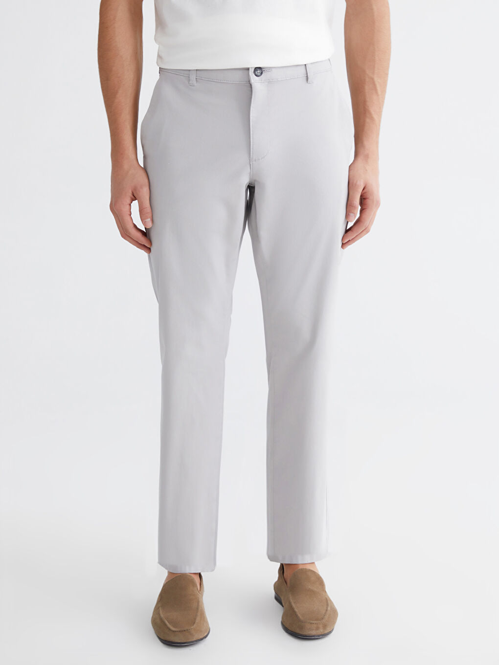 Standard Fit Gabardine Men's Chino Trousers-1